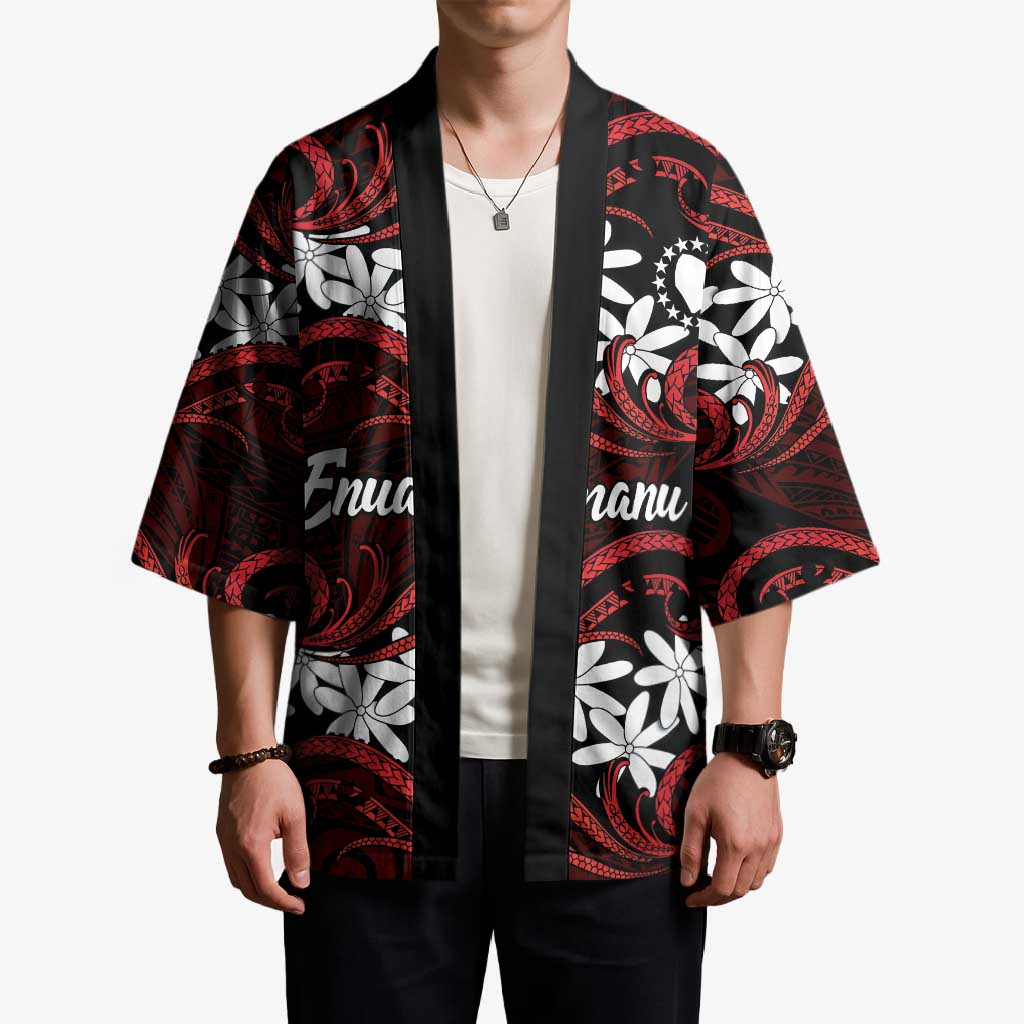 Personalised Cook Islands Atiu Enuamanu Kimono Tiare Maori Polynesian Waves Tattoo LT14 - Polynesian Pride