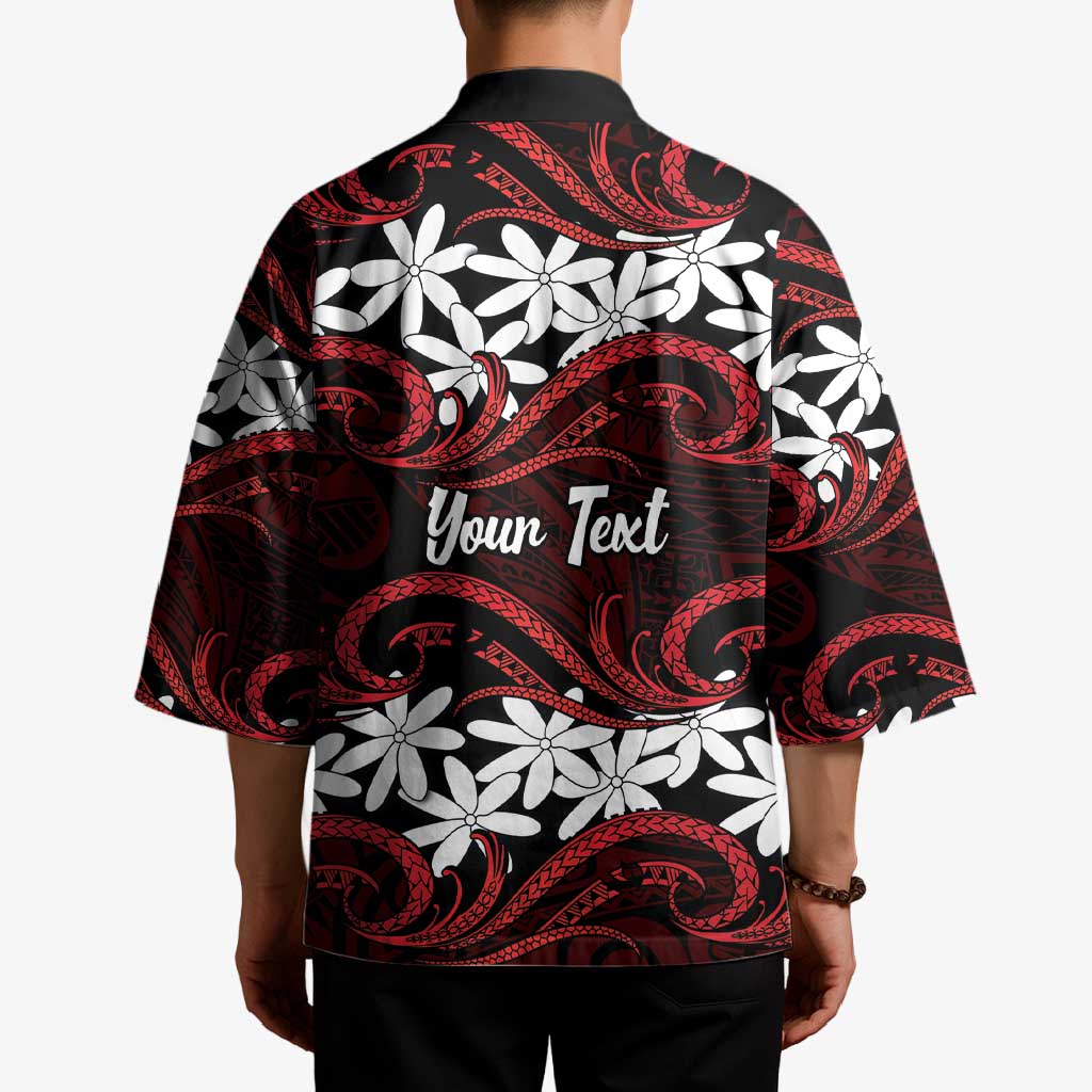 Personalised Cook Islands Atiu Enuamanu Kimono Tiare Maori Polynesian Waves Tattoo LT14 - Polynesian Pride