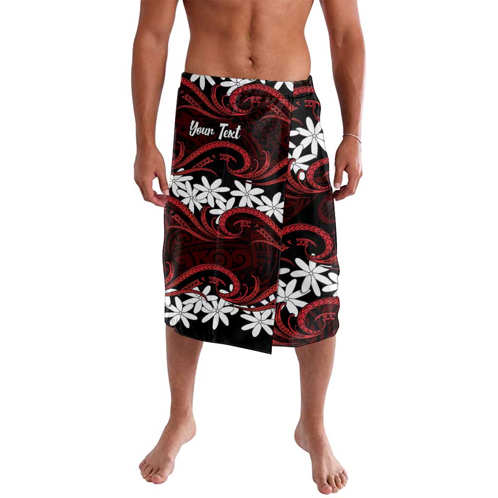 Personalised Cook Islands Atiu Enuamanu Lavalava Tiare Maori Polynesian Waves Tattoo