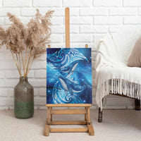 New Zealand Humpback Whale Matariki Canvas Wall Art Maori New Year Taniko Niho Taniwha