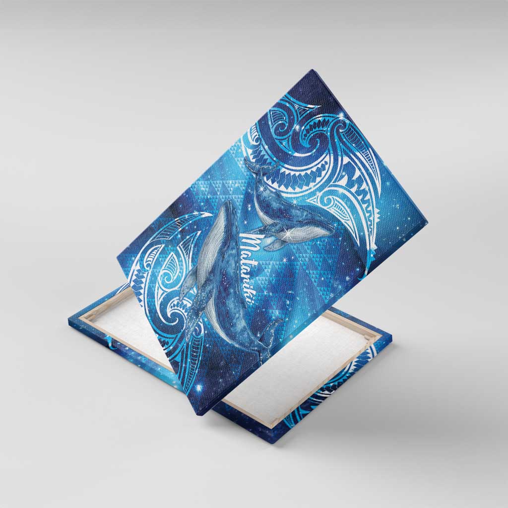 New Zealand Humpback Whale Matariki Canvas Wall Art Maori New Year Taniko Niho Taniwha