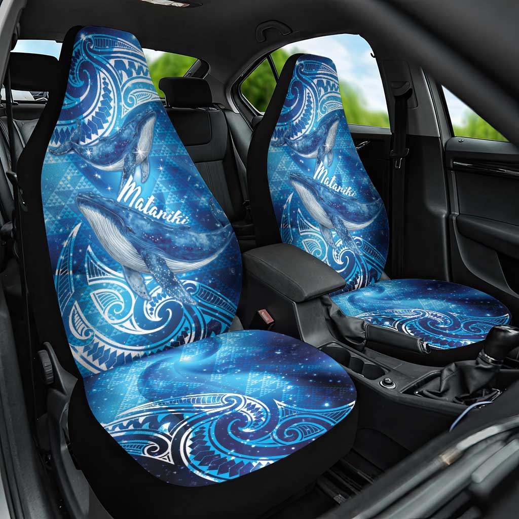 New Zealand Humpback Whale Matariki Car Seat Cover Maori New Year Taniko Niho Taniwha