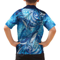 New Zealand Humpback Whale Matariki Family Matching Off Shoulder Short Dress and Hawaiian Shirt Maori New Year Taniko Niho Taniwha