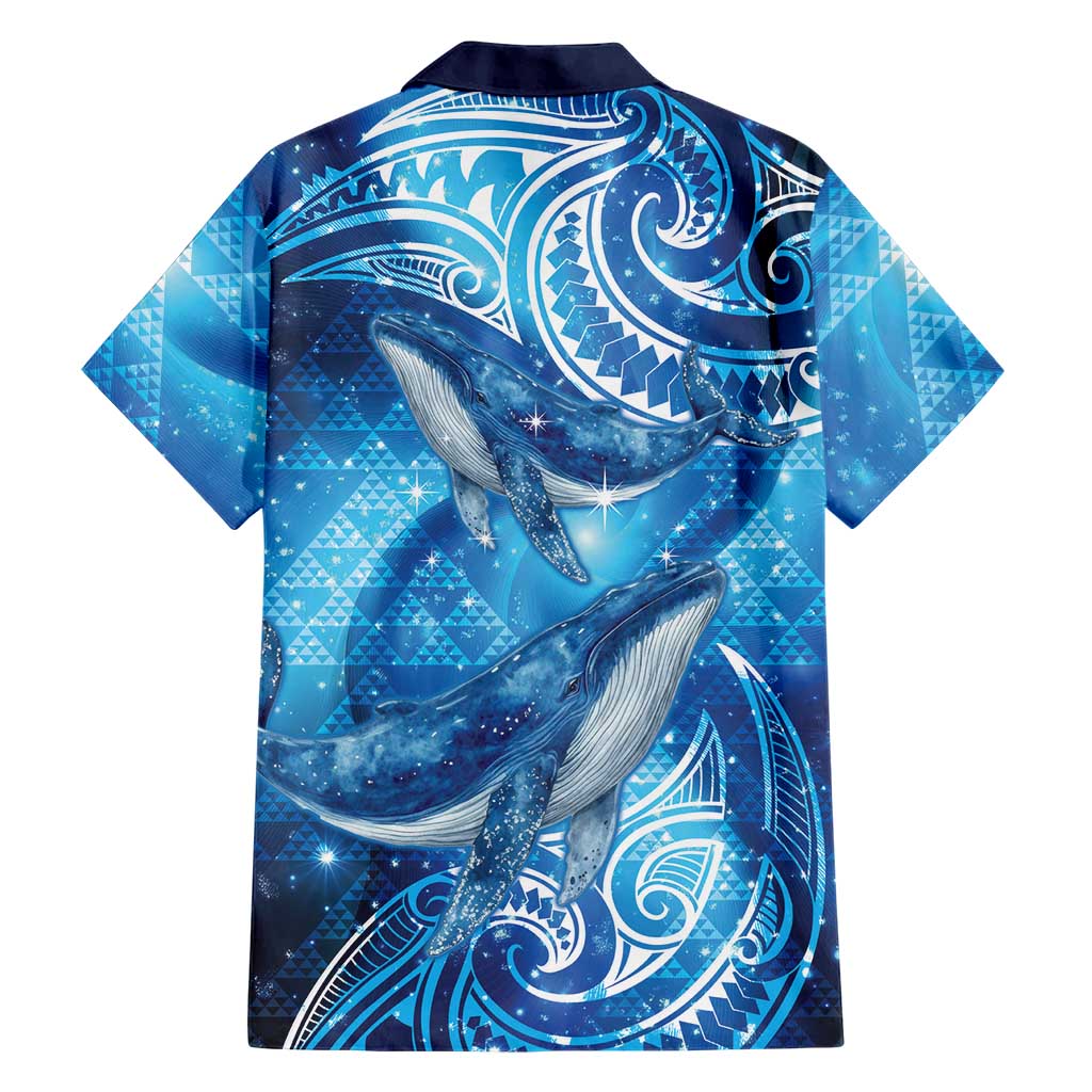 New Zealand Humpback Whale Matariki Family Matching Off Shoulder Short Dress and Hawaiian Shirt Maori New Year Taniko Niho Taniwha