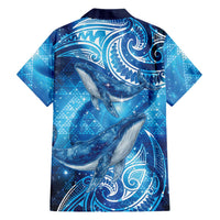 New Zealand Humpback Whale Matariki Family Matching Off Shoulder Short Dress and Hawaiian Shirt Maori New Year Taniko Niho Taniwha