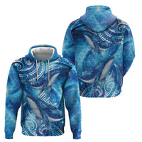 New Zealand Humpback Whale Matariki Hoodie Maori New Year Taniko Niho Taniwha