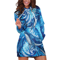 New Zealand Humpback Whale Matariki Hoodie Dress Maori New Year Taniko Niho Taniwha