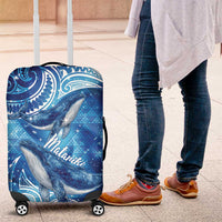 New Zealand Humpback Whale Matariki Luggage Cover Maori New Year Taniko Niho Taniwha