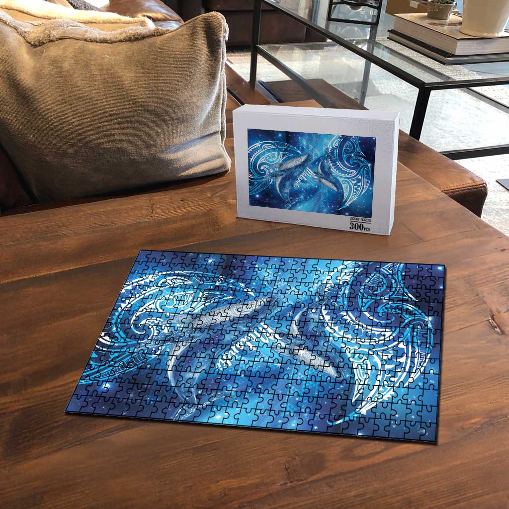 New Zealand Humpback Whale Matariki Puzzle Maori New Year Taniko Niho Taniwha LT14 - Polynesian Pride