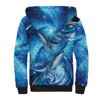 New Zealand Humpback Whale Matariki Sherpa Hoodie Maori New Year Taniko Niho Taniwha