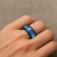 New Zealand Humpback Whale Matariki Spinner Ring Maori New Year Taniko Niho Taniwha LT14 - Polynesian Pride