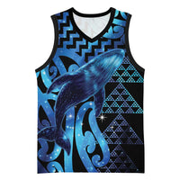 Humpback Whale Matariki New Zealand Basketball Jersey NZ Maori Paikea Poutama Luxury Blue