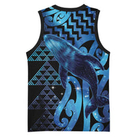 Humpback Whale Matariki New Zealand Basketball Jersey NZ Maori Paikea Poutama Luxury Blue