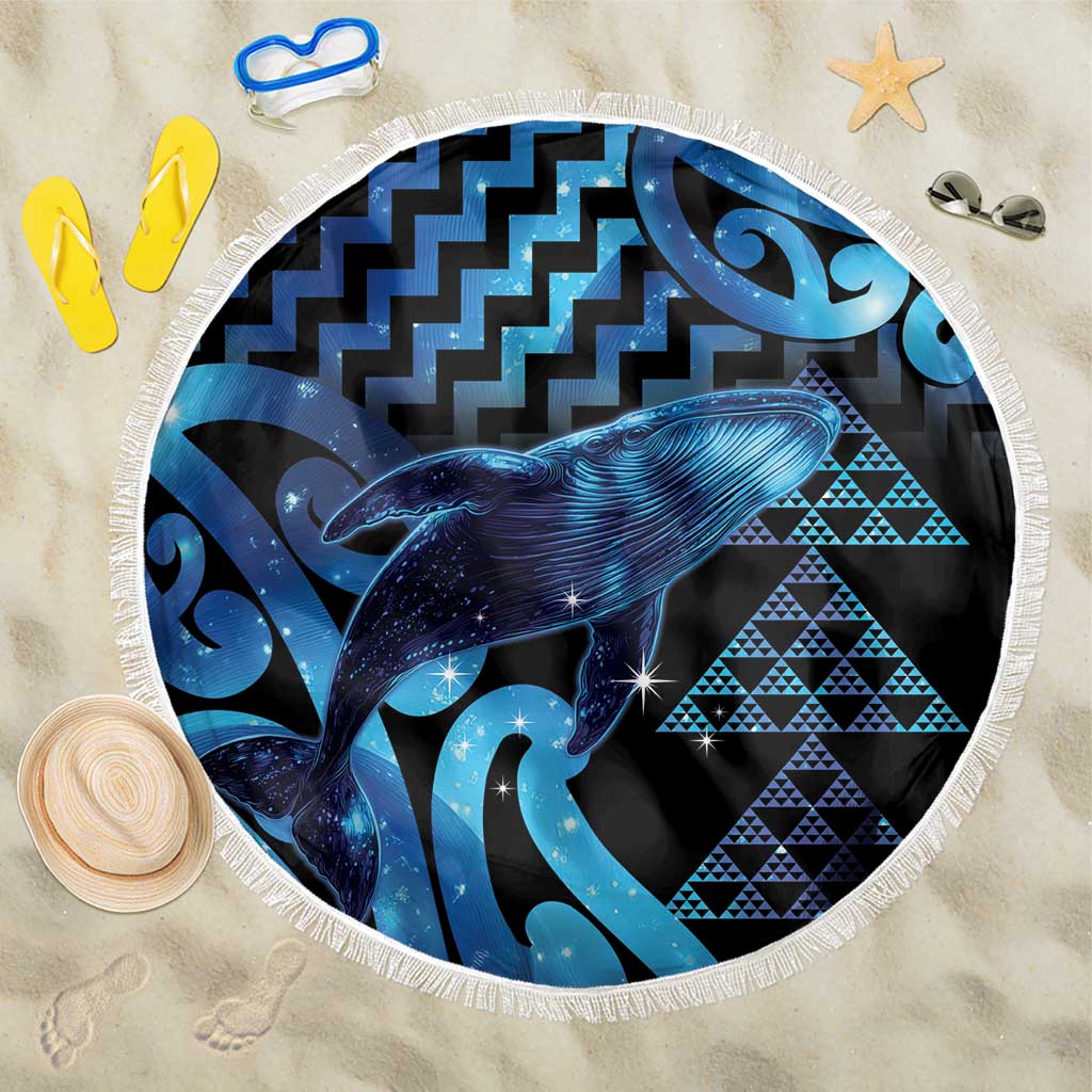 Humpback Whale Matariki New Zealand Beach Blanket NZ Maori Paikea Poutama Luxury Blue LT14 One Size 150cm Blue - Polynesian Pride