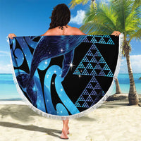 Humpback Whale Matariki New Zealand Beach Blanket NZ Maori Paikea Poutama Luxury Blue LT14 - Polynesian Pride