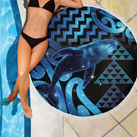 Humpback Whale Matariki New Zealand Beach Blanket NZ Maori Paikea Poutama Luxury Blue LT14 - Polynesian Pride