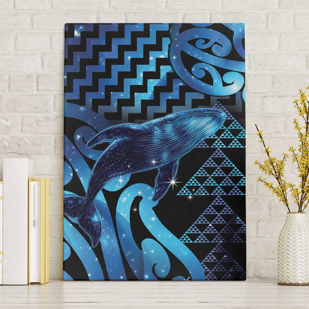 Humpback Whale Matariki New Zealand Canvas Wall Art NZ Maori Paikea Poutama Luxury Blue