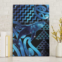 Humpback Whale Matariki New Zealand Canvas Wall Art NZ Maori Paikea Poutama Luxury Blue