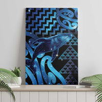 Humpback Whale Matariki New Zealand Canvas Wall Art NZ Maori Paikea Poutama Luxury Blue