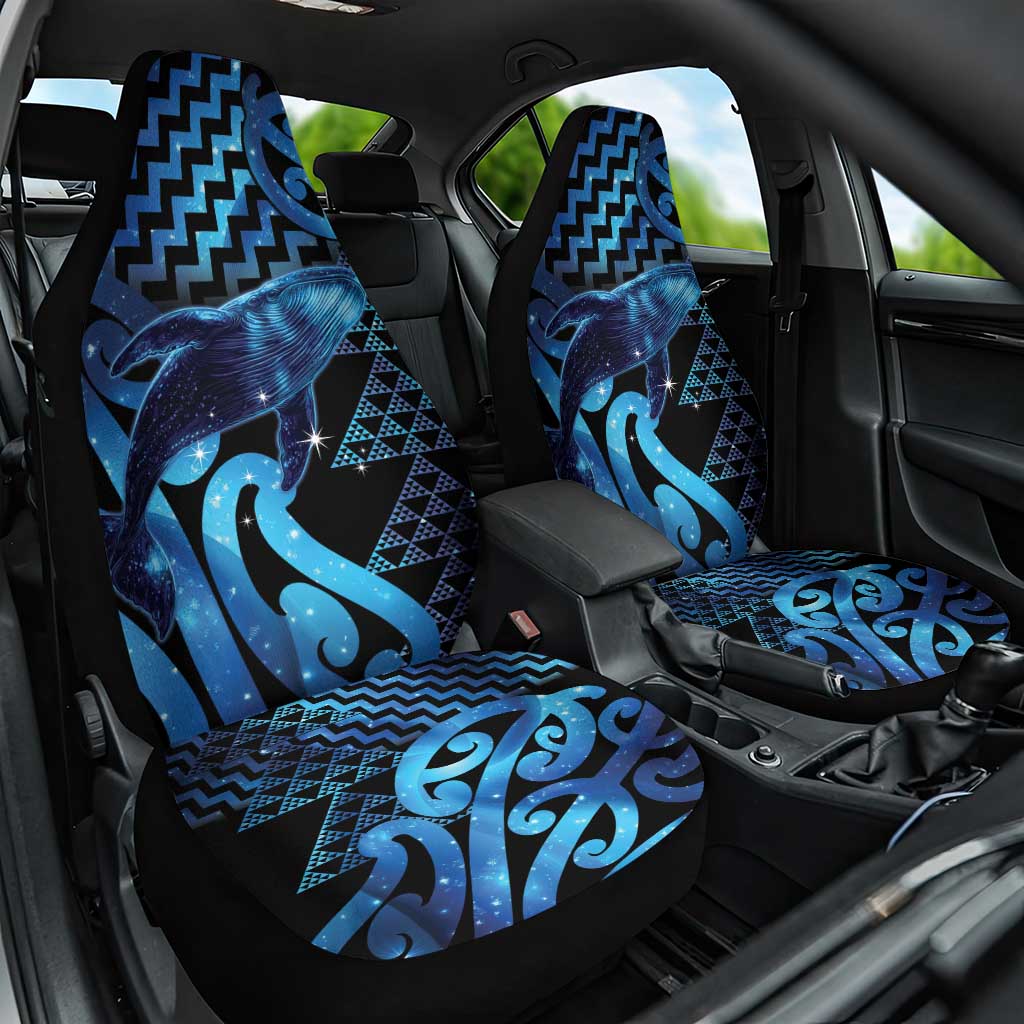 Humpback Whale Matariki New Zealand Car Seat Cover NZ Maori Paikea Poutama Luxury Blue