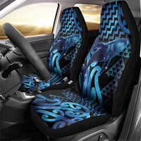 Humpback Whale Matariki New Zealand Car Seat Cover NZ Maori Paikea Poutama Luxury Blue