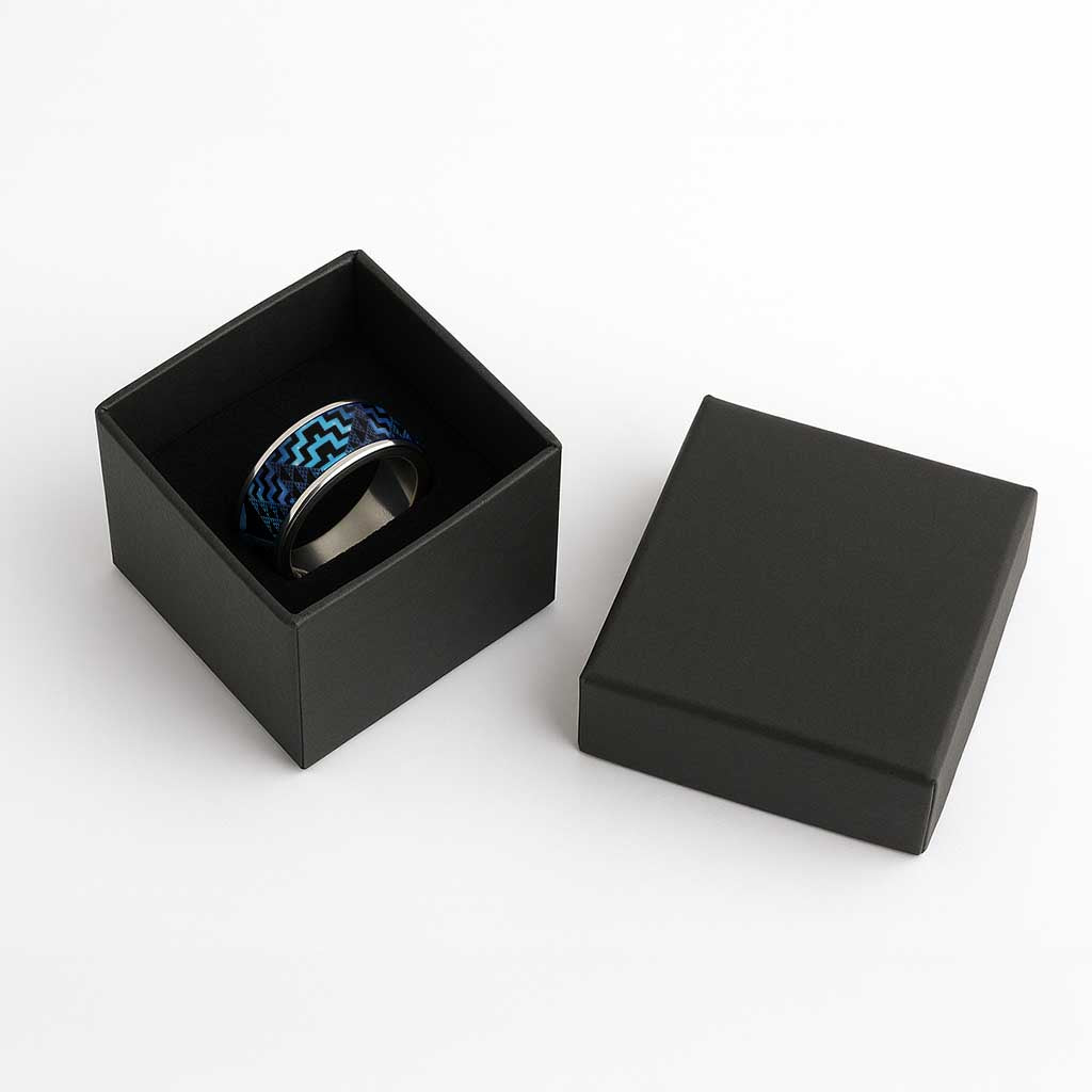 Humpback Whale Matariki New Zealand Classic Ring NZ Maori Paikea Poutama Luxury Blue LT14 - Polynesian Pride
