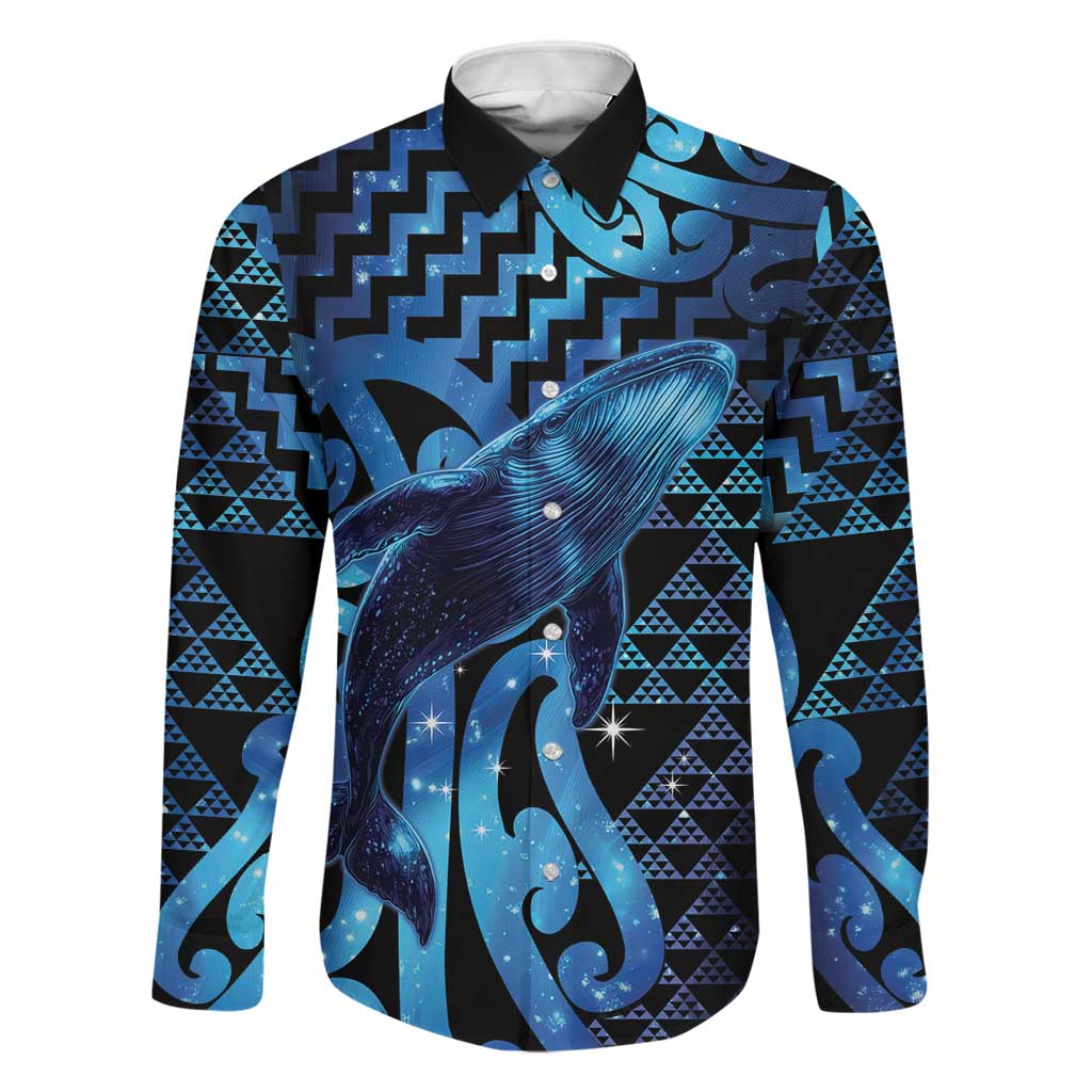 Humpback Whale Matariki New Zealand Family Matching Short Sleeve Bodycon Dress and Hawaiian Shirt NZ Maori Paikea Poutama Luxury Blue