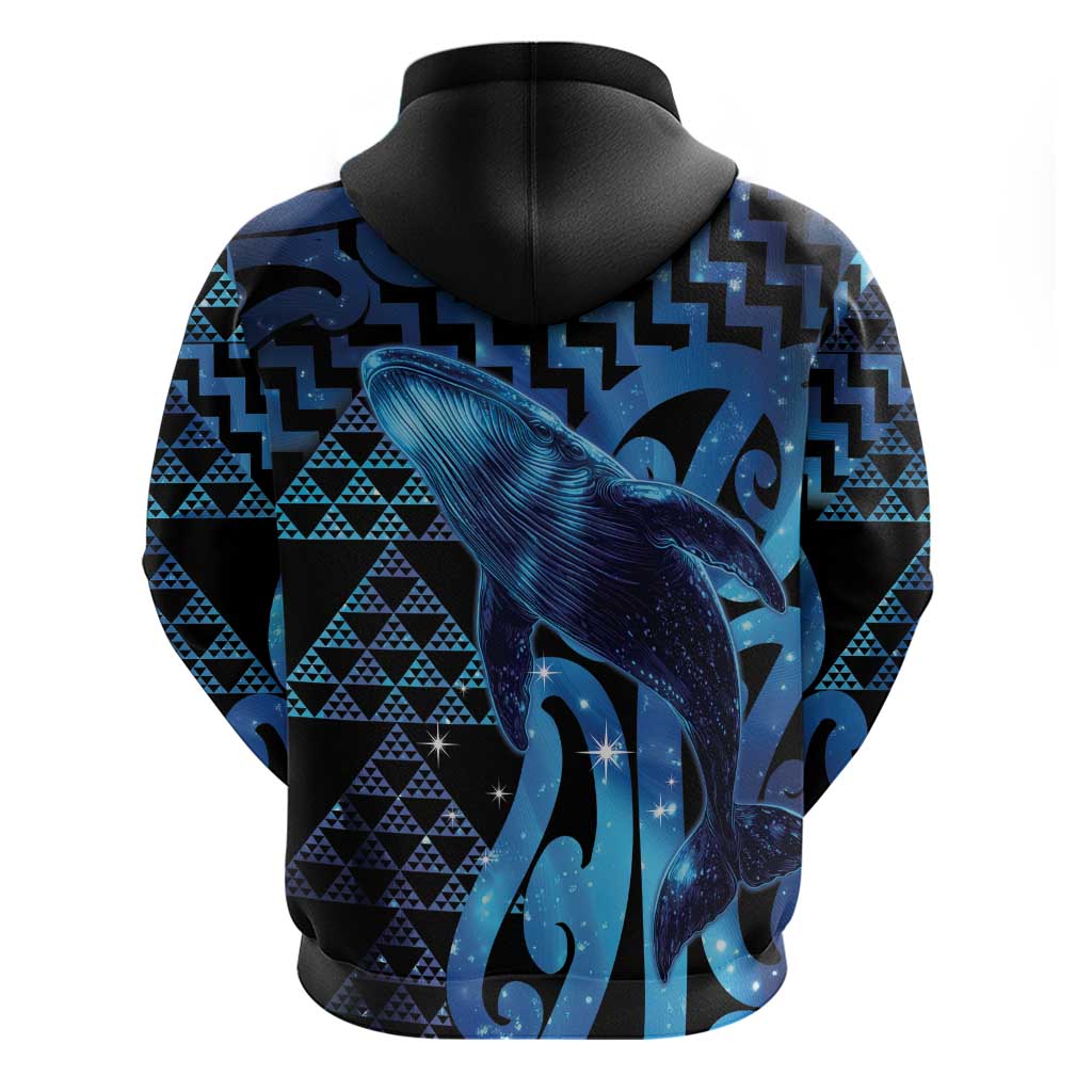 Humpback Whale Matariki New Zealand Hoodie NZ Maori Paikea Poutama Luxury Blue LT14 - Polynesian Pride