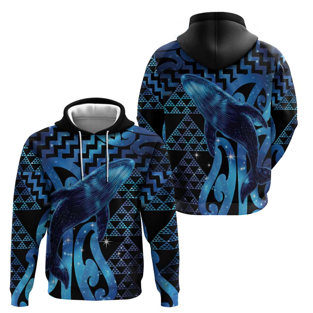 Humpback Whale Matariki New Zealand Hoodie NZ Maori Paikea Poutama Luxury Blue LT14 - Polynesian Pride