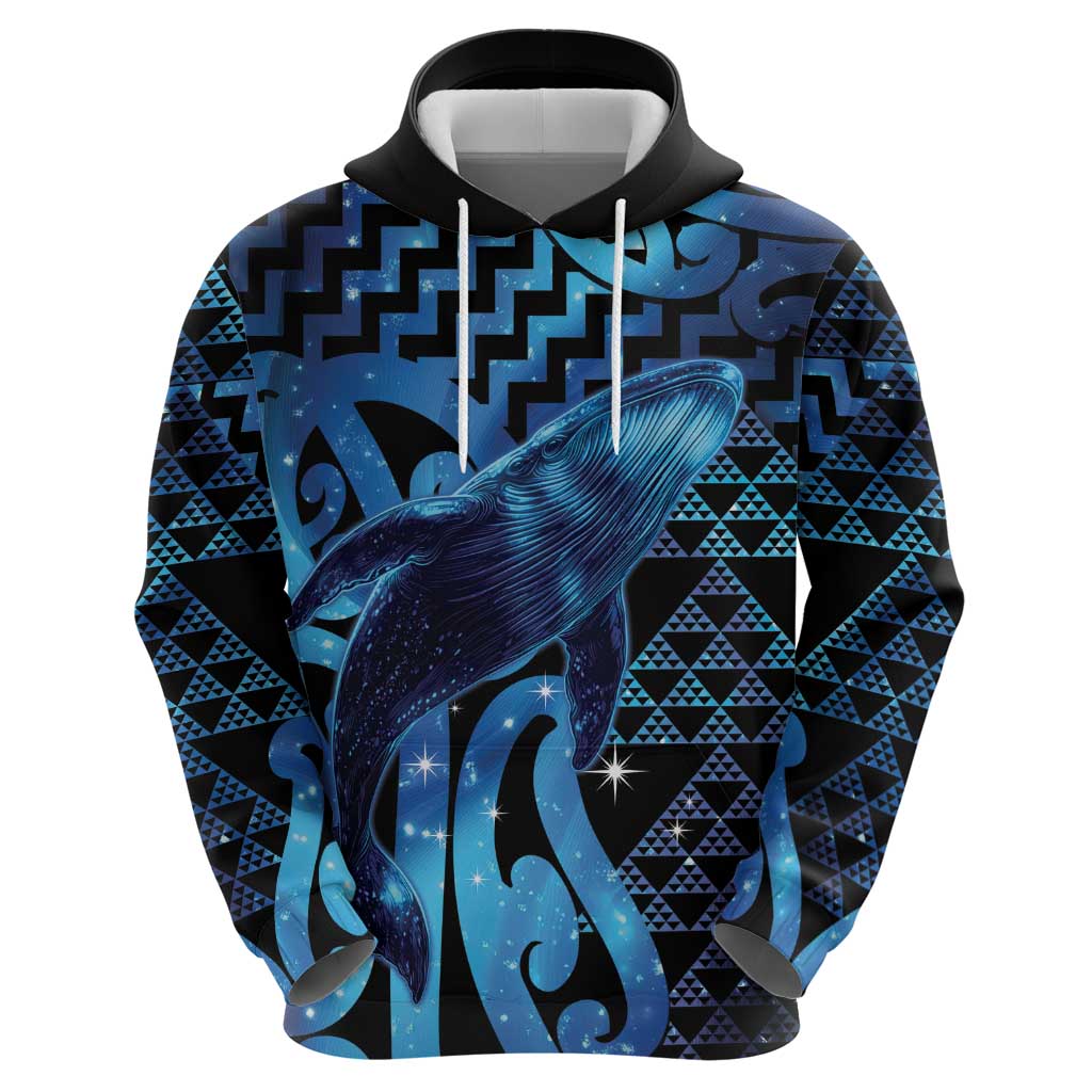 Humpback Whale Matariki New Zealand Hoodie NZ Maori Paikea Poutama Luxury Blue LT14 - Polynesian Pride