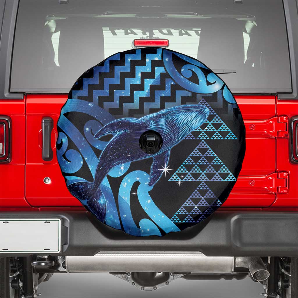 Humpback Whale Matariki New Zealand Spare Tire Cover NZ Maori Paikea Poutama Luxury Blue