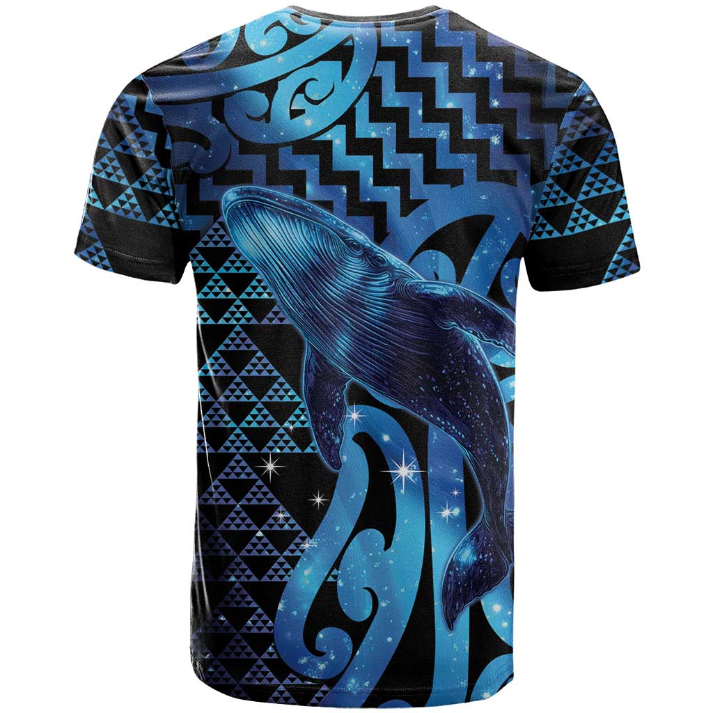 Humpback Whale Matariki New Zealand T Shirt NZ Maori Paikea Poutama Luxury Blue LT14 - Polynesian Pride
