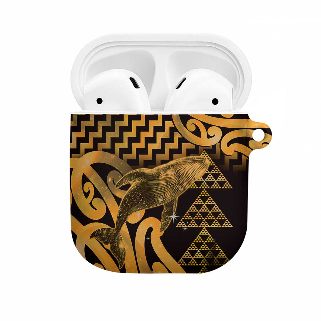 Humpback Whale Matariki New Zealand AirPods Case NZ Maori Paikea Poutama Luxury Gold