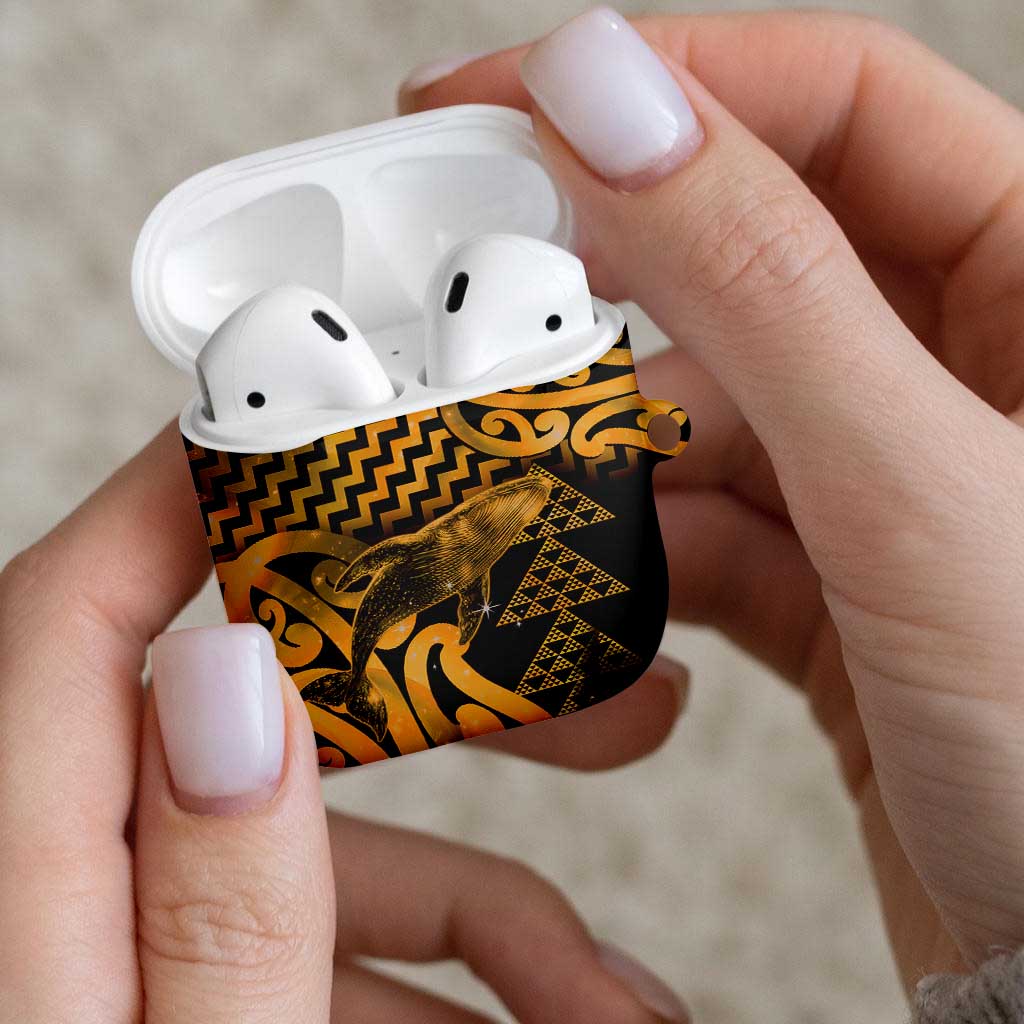 Humpback Whale Matariki New Zealand AirPods Case NZ Maori Paikea Poutama Luxury Gold
