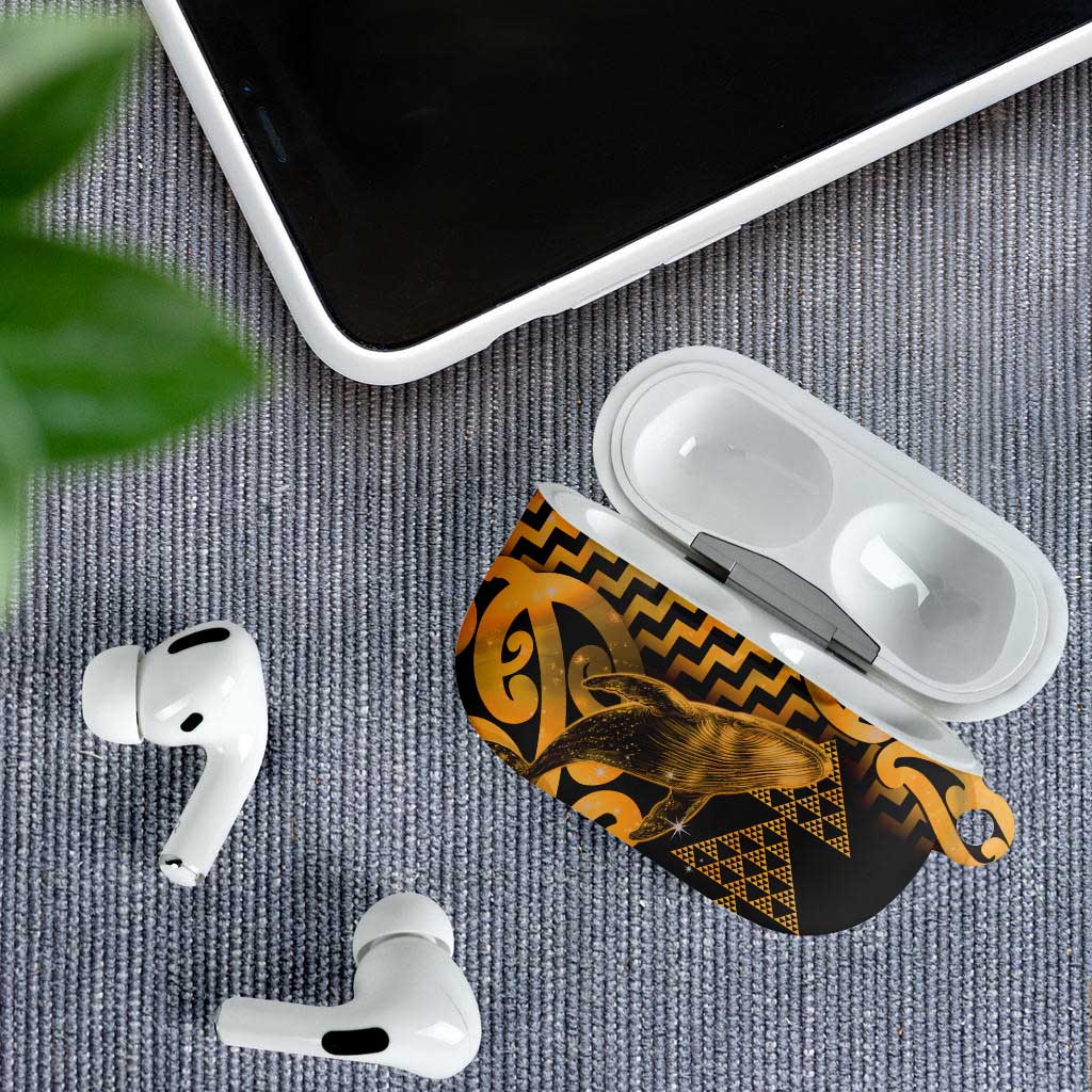 Humpback Whale Matariki New Zealand AirPods Case NZ Maori Paikea Poutama Luxury Gold