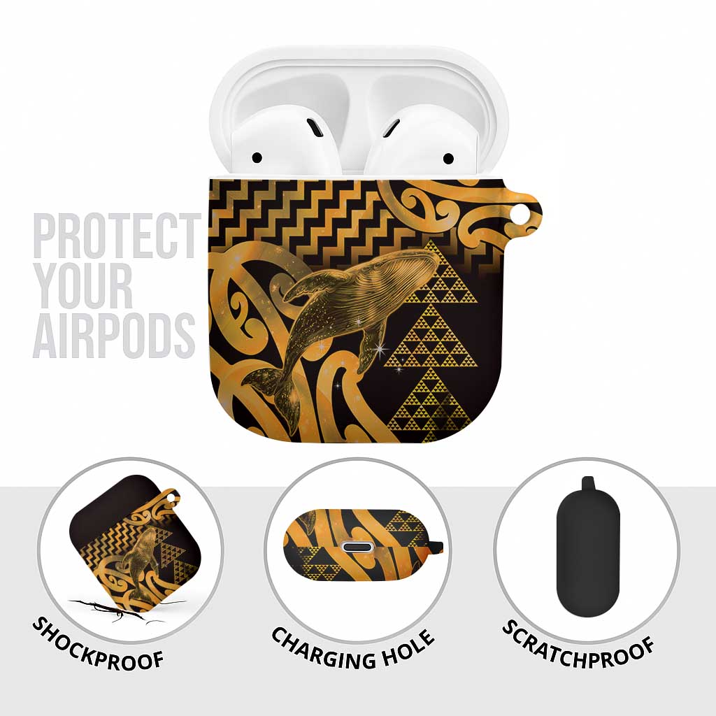 Humpback Whale Matariki New Zealand AirPods Case NZ Maori Paikea Poutama Luxury Gold