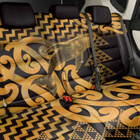 Humpback Whale Matariki New Zealand Back Car Seat Cover NZ Maori Paikea Poutama Luxury Gold
