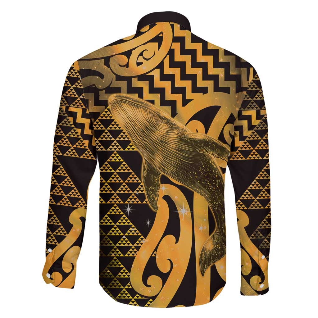 Humpback Whale Matariki New Zealand Family Matching Tank Maxi Dress and Hawaiian Shirt NZ Maori Paikea Poutama Luxury Gold
