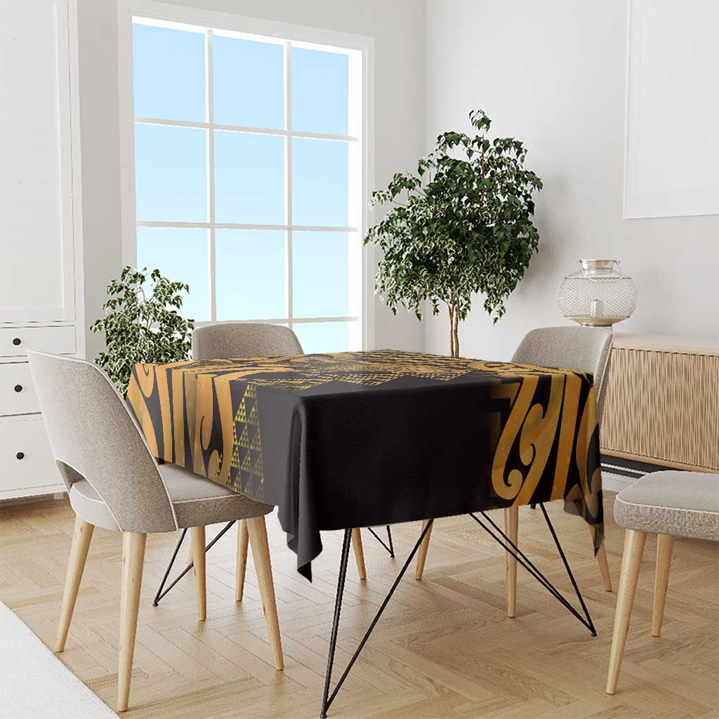 Humpback Whale Matariki New Zealand Tablecloth NZ Maori Paikea Poutama Luxury Gold LT14 - Polynesian Pride