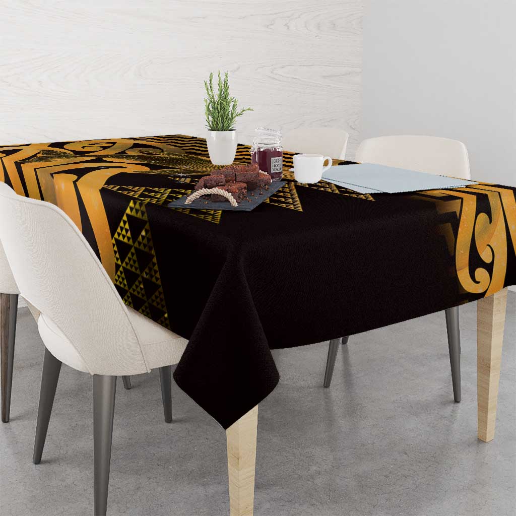Humpback Whale Matariki New Zealand Tablecloth NZ Maori Paikea Poutama Luxury Gold LT14 - Polynesian Pride
