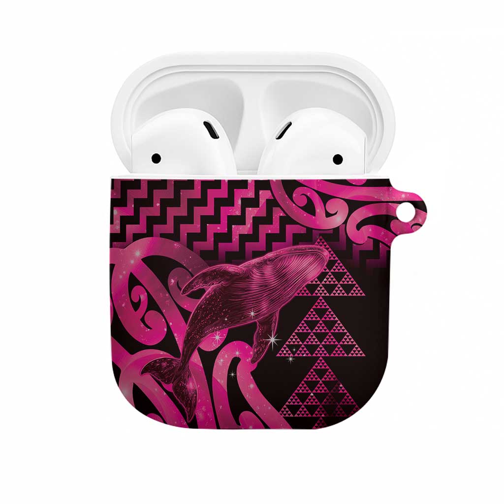 Humpback Whale Matariki New Zealand AirPods Case NZ Maori Paikea Poutama Luxury Pink LT14 Pink - Polynesian Pride