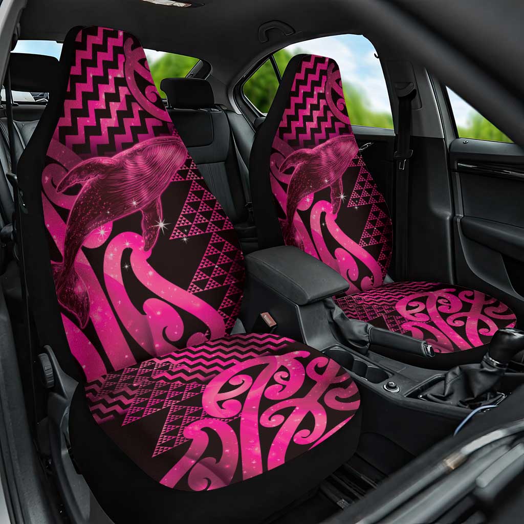 Humpback Whale Matariki New Zealand Car Seat Cover NZ Maori Paikea Poutama Luxury Pink