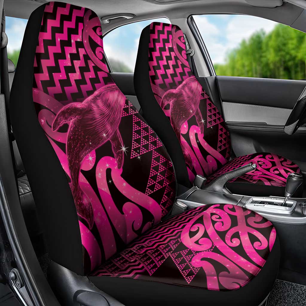 Humpback Whale Matariki New Zealand Car Seat Cover NZ Maori Paikea Poutama Luxury Pink
