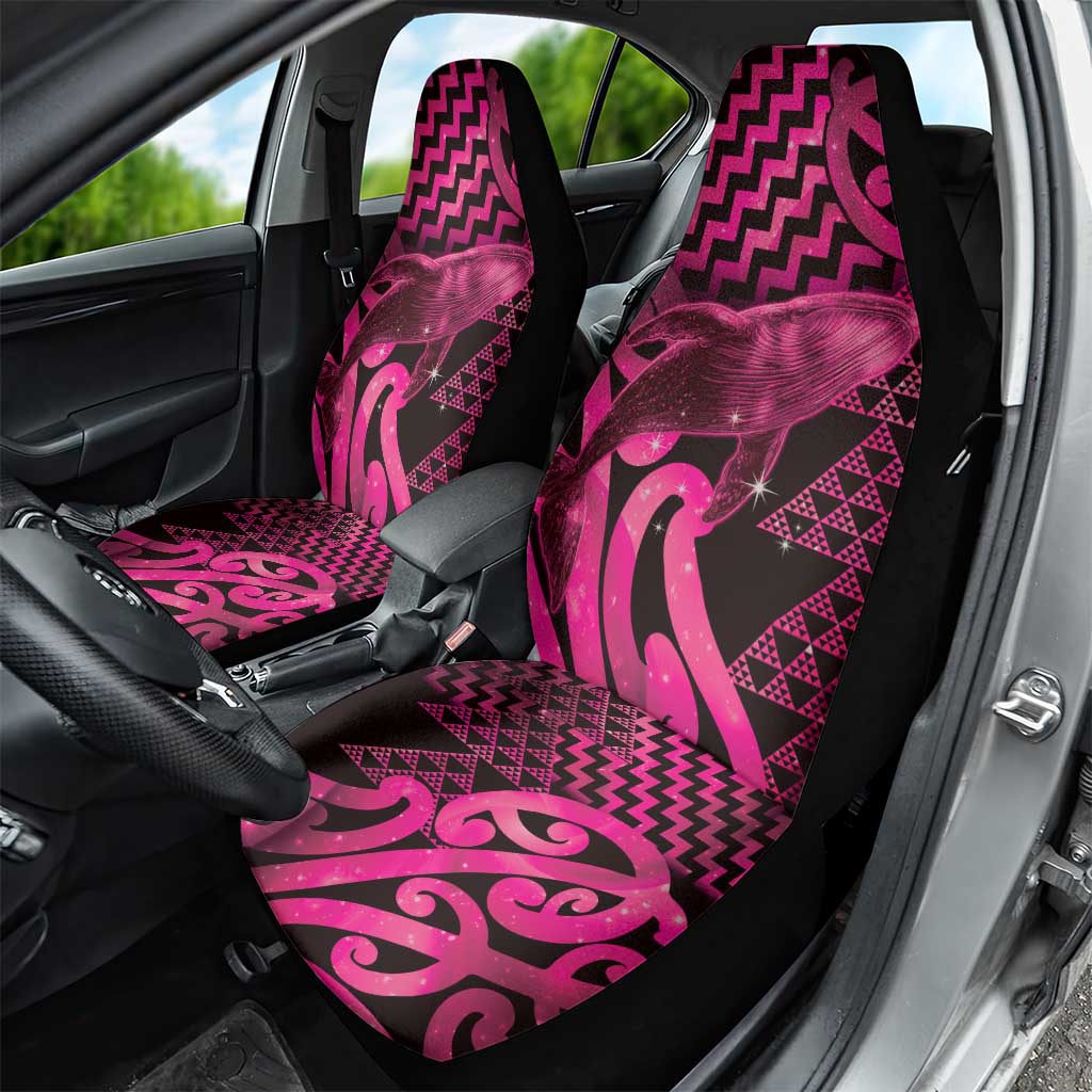 Humpback Whale Matariki New Zealand Car Seat Cover NZ Maori Paikea Poutama Luxury Pink