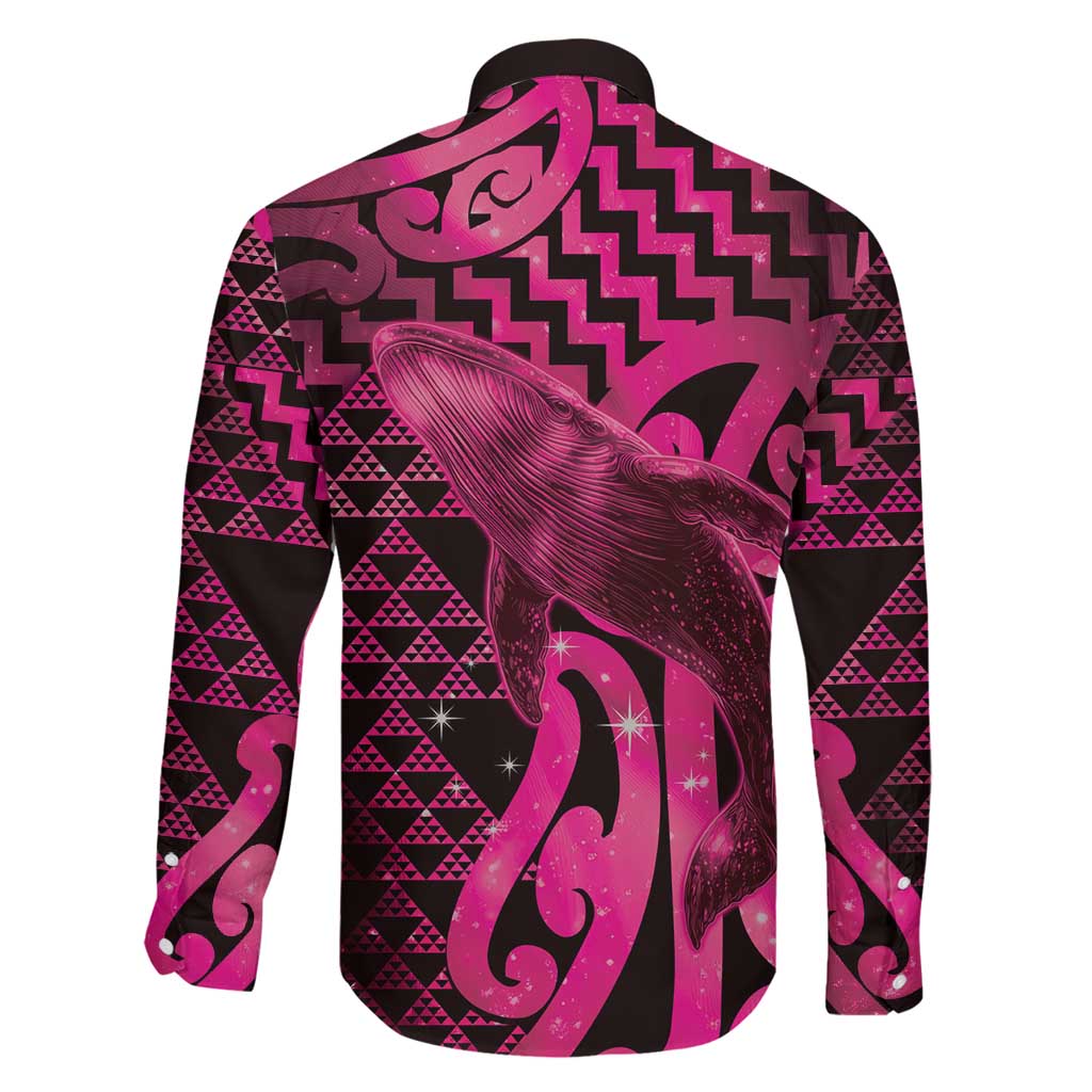 Humpback Whale Matariki New Zealand Family Matching Summer Maxi Dress and Hawaiian Shirt NZ Maori Paikea Poutama Luxury Pink