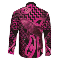 Humpback Whale Matariki New Zealand Family Matching Summer Maxi Dress and Hawaiian Shirt NZ Maori Paikea Poutama Luxury Pink