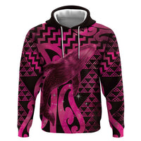 Humpback Whale Matariki New Zealand Hoodie NZ Maori Paikea Poutama Luxury Pink