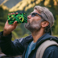 Humpback Whale Matariki New Zealand 4 in 1 Can Cooler Tumbler NZ Maori Paikea Poutama Luxury Green