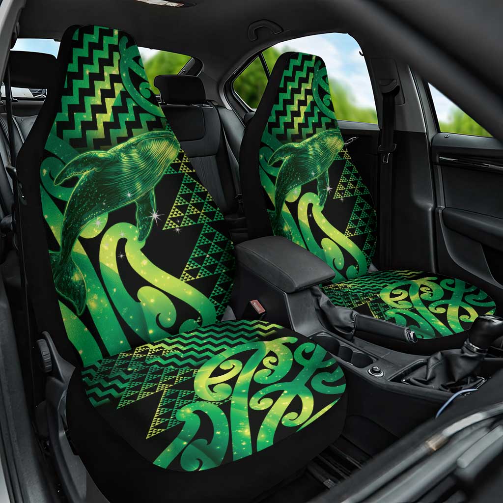 Humpback Whale Matariki New Zealand Car Seat Cover NZ Maori Paikea Poutama Luxury Green