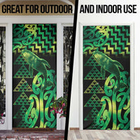 Humpback Whale Matariki New Zealand Door Cover NZ Maori Paikea Poutama Luxury Green